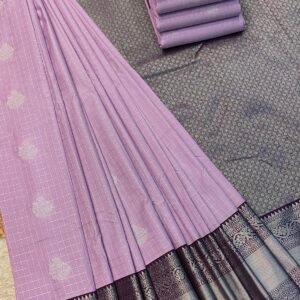 Purple Semi Kanjivaram Silk Sarees