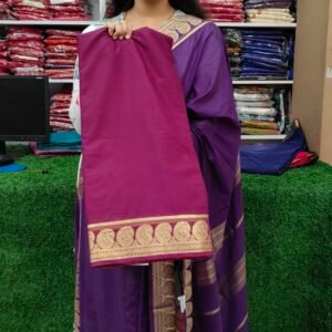 Maroon Semi Creap Silk Sarees