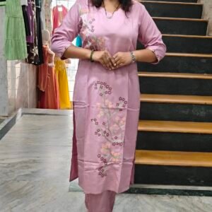 Mull cotton dress - Pink