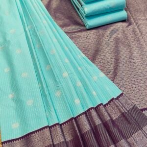 Blue Semi Kanjivaram Silk Sarees
